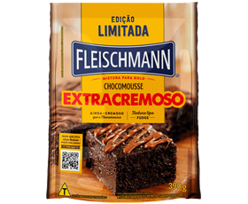 Mistura para Bolo Fleischmann Chocomousse Extracremoso 390g